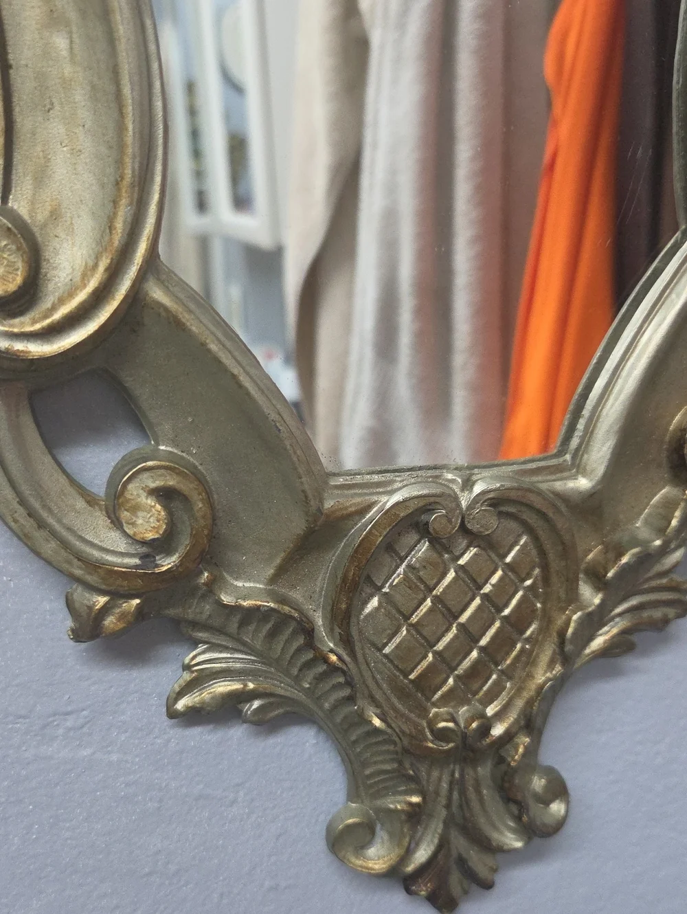 Vintage Mid Century Modern Italian Ornate Wall Mirror - Italy